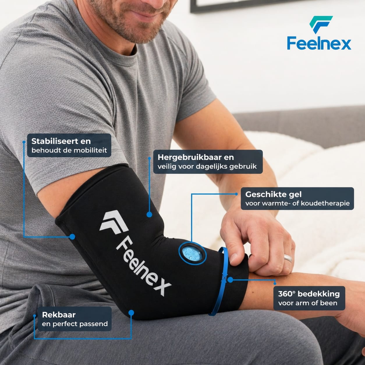 Feelnex Compressie Sleeve — Koude & Warme Therapie